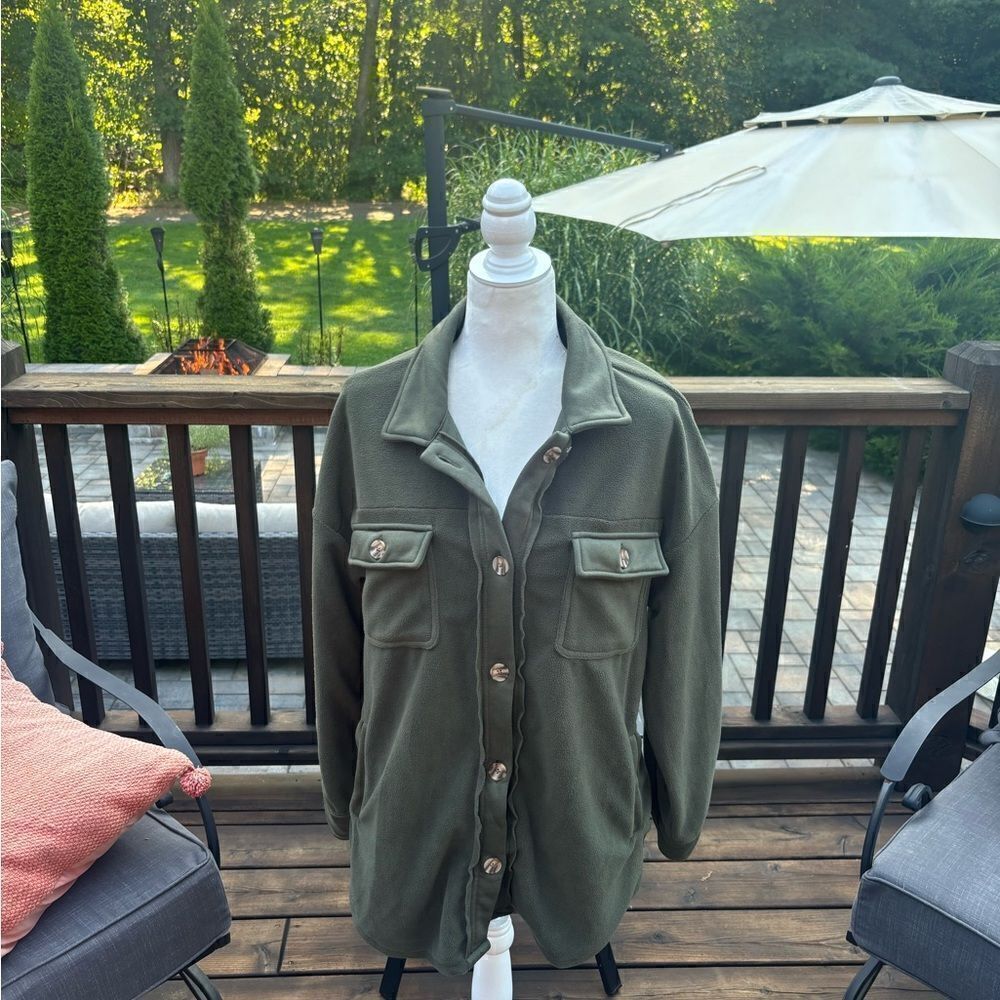 NWT Natural Reflections Fleece shacket - Picture 2 of 14
